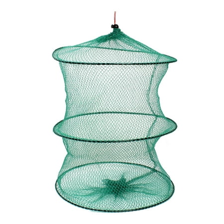 Collapsible Crab Fish Shrimp Cage 2 Sections Fishing Keep Net Army ...
