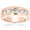 Rose, variant on 14k Nautral 1.5 Ctw Diamond Mens Wedding Band Six Stone Anniversary Ring (Rose Gold Size 8.5)