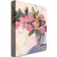 Trademark Art "Pink Floral Reverie" Canvas Art by Shelia Golden