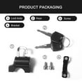 thumbnail image 3 of Labymos Universal Motorcycle Helmet Lock Anti-Theft Helmet Security Lock Metal 22mm-26mm Black with 2 Keys, 3 of 8