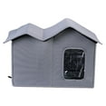 thumbnail image 3 of Refugio plegable para mascotas, casa para perros, impermeable, para gatos salvajes, casa para mascotas al aire libre Gris, 3 of 9