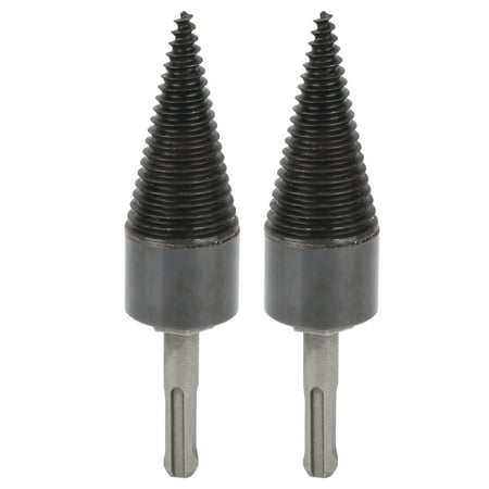 

LYUMO Wood Splitting Drill Bit Firewood Splitter Drill Bit 2Pcs Twist Firewood Splitter Wood Cone Punch Drill Bit Split Tool Hardware 32mm