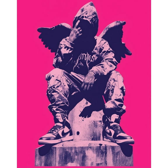 Paint by Numbers for Adults Kids Beginner Fallen Angel DIY Acrylic Painting by Numbers Kits with Brushes Acrylic Pigment Home Decoration Gifts 16 x 20 inch