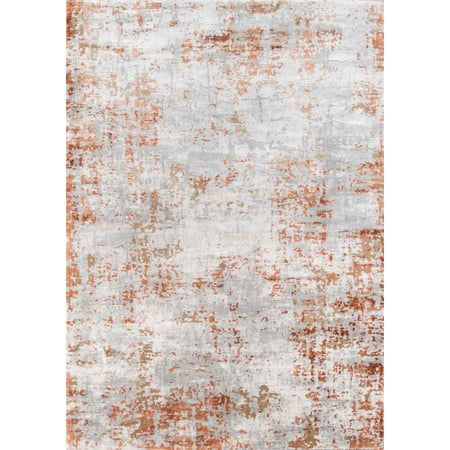 Copper Round Rug - Momeni Cannes Machine Made Tencel Copper Area Rug 2' X 3'