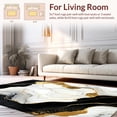 thumbnail image 2 of ODIKA 6'x9' Machine Washable Non-Slip Area Rug, Sophisticated Marble Inspired Black and Gold Abstract Floor High Traffic Rug, Black, 132527, 2 of 7