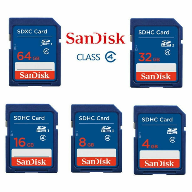 SanDisk-tarjeta de memoria SD de 2GB/4GB/8GB/16GB/32GB, Digital, segura, estándar, clase 4, Ultra, con lector de tarjetas utilizado Fivean unisex