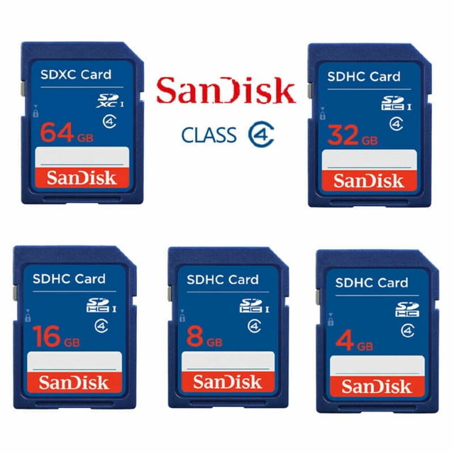 SanDisk-tarjeta de memoria SD de 2GB/4GB/8GB/16GB/32GB, Digital, segura, estándar, clase 4, Ultra, con lector de tarjetas utilizado Fivean unisex