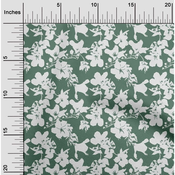 oneOone Cotton Poplin Green Fabric Florals Quilting Supplies Print Sewing Fabric By The Yard 56 Inch Wide