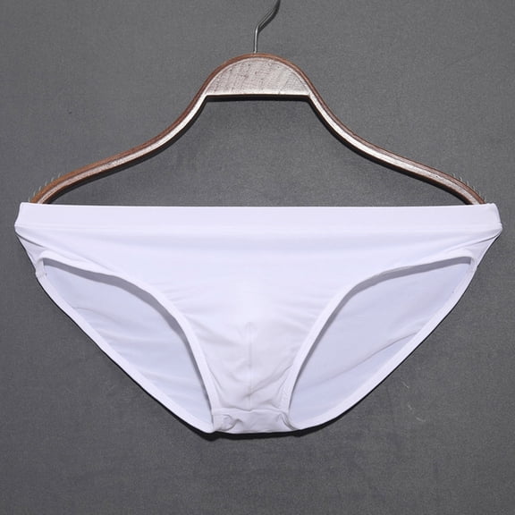 3X-4X Plus Size Underwear for Men Thongs Big & Tall Low Waisted Briefs Mens Casual Solid Color Breathable High-Cut Loungewear Brief