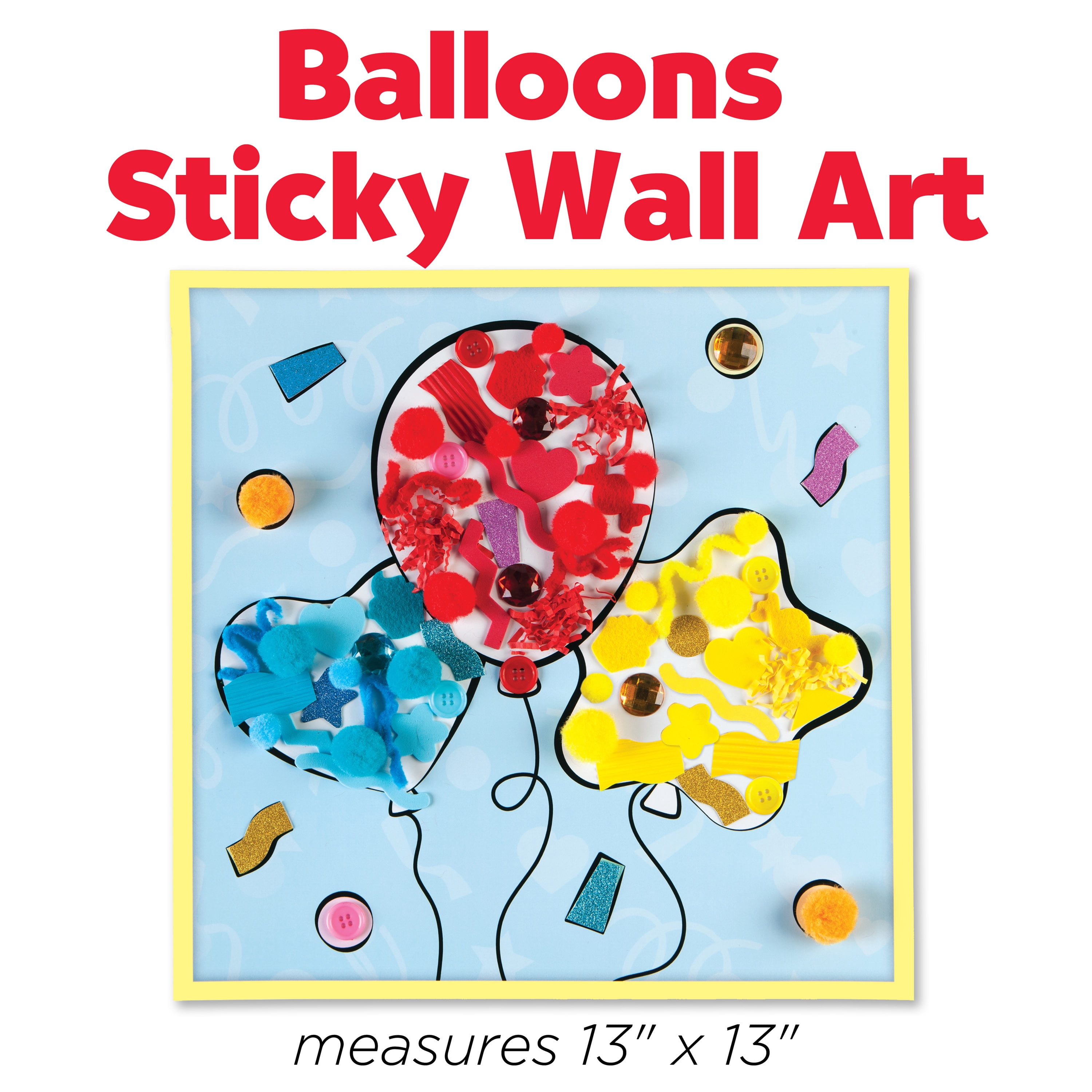 Creativity for Kids Sticky Wall Art Balloons- Child Sensory Activity for Boys and Girls Ages 3+
