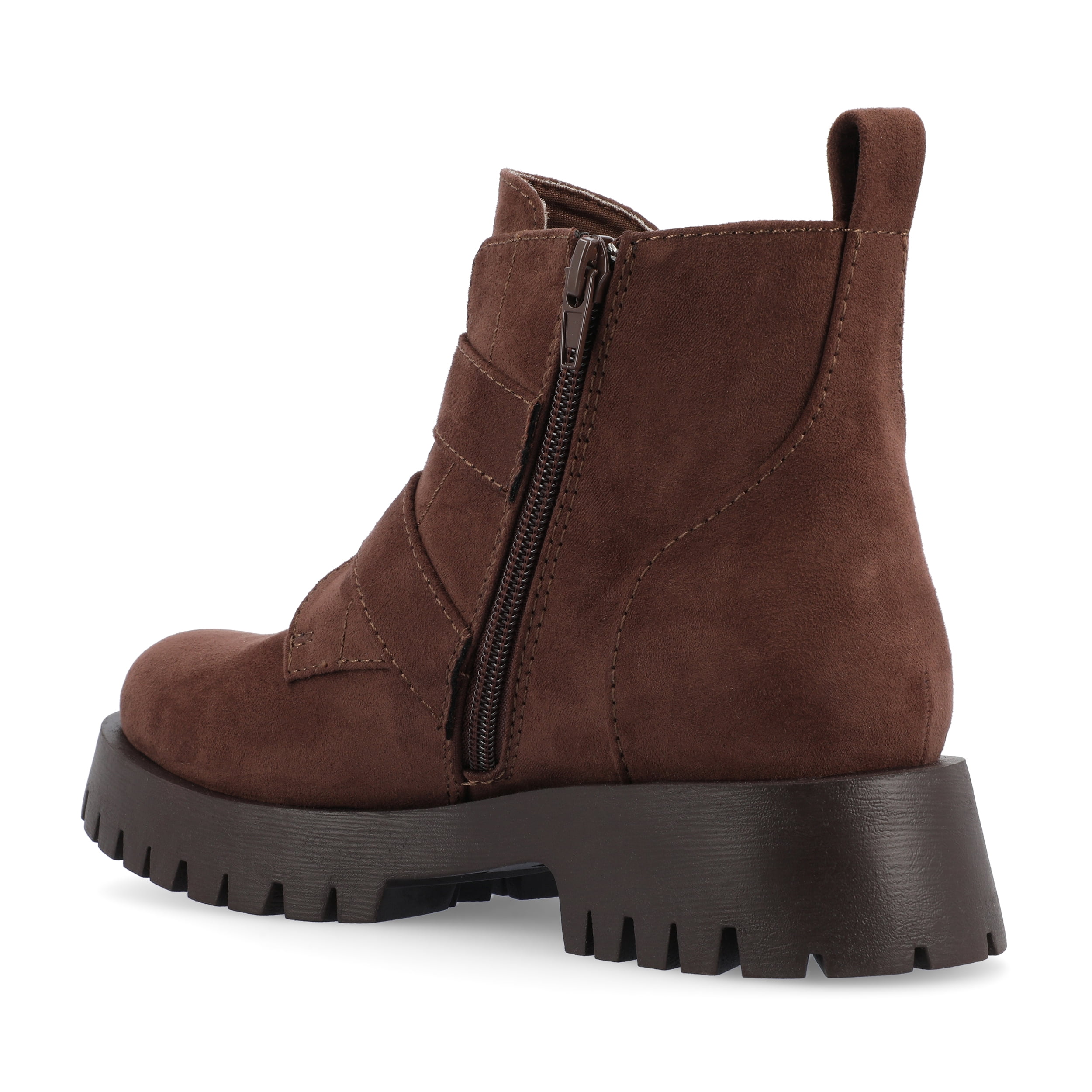 Journee Womens Maebry Treaded Outsole Round Toe Booties