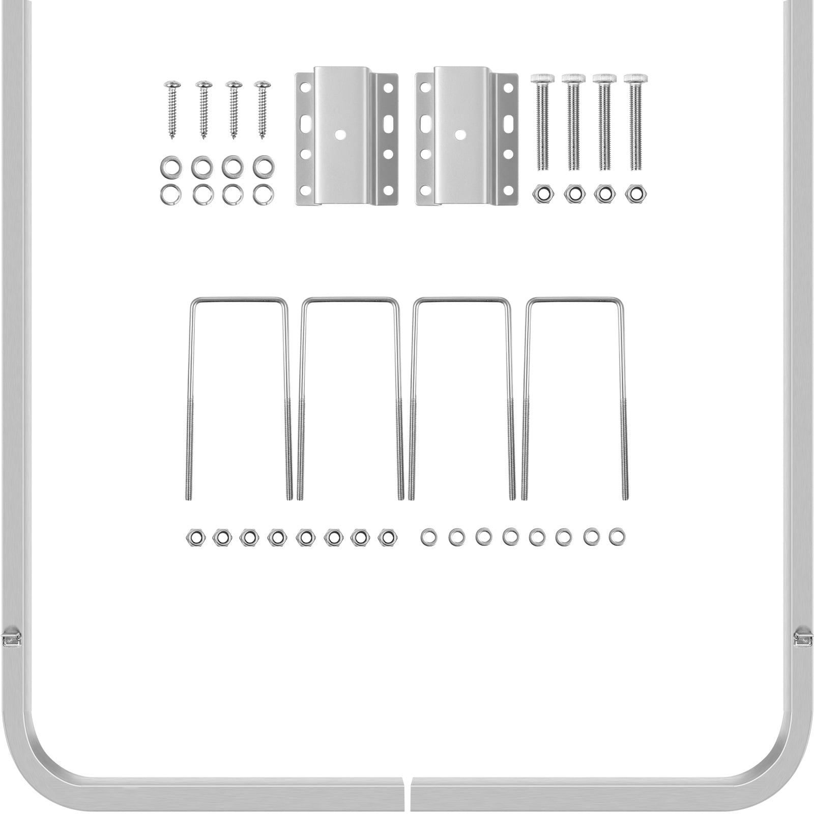 KFFKFF Boat Trailer Guide-on, 46", One Pair Aluminum Trailer Guide ons with Adjustable Width, , for Ski Boat, Fishing Boat or Sailboat Trailer Complete Mounting Accessories Included