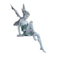 thumbnail image 2 of DEBGFS Sculpture de Fée Fleur Assise, Ornements de Jardin Tudor, Statue de Fée Assise d'Extérieur, Ornement de Jardin, Artisanat en Résine, Aménagement Paysager, Décoration de Cour, style02, 2 of 7
