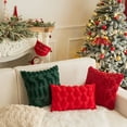 thumbnail image 3 of Taibuwu Set of 2 Dark Green Throw Pillow Covers Christmas Tree Decorative Pillowcases 20x20 Inch Soft Plush Faux Wool Farmhouse Couch Pillows for Sofa Livingroom Bed for Home Decors, 3 of 6