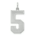 thumbnail image 1 of 925 Sterling Silver Number 5 Pendentif Pendentif Charmes, 1 of 6