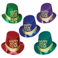 thumbnail image 2 of Beistle Club Pack of 25 Gold Coast Hi-Hats "Happy New Years" Legacy Party Favor Hats, 2 of 2