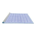 thumbnail image 2 of Ahgly Company Machine Washable Indoor Round Solid Blue Modern Area Rugs, 5' Round, 2 of 4