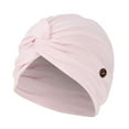 thumbnail image 1 of Beanie Fashion Solid Color Women Cross Knot Soft Button Beanie Skull Cap Muslim Turban, 1 of 7