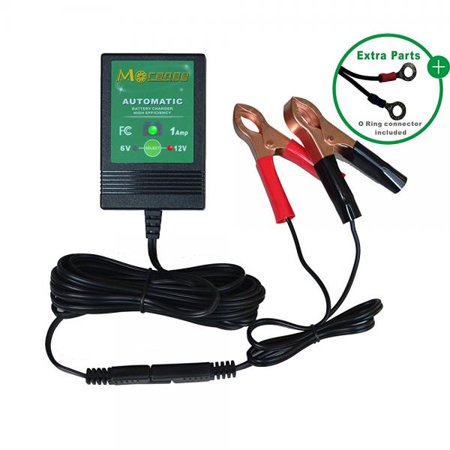 Mroinge MBC016 6V / 12V 1A Fully Automatic trickle Battery Charger/maintainer for Automotive