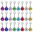 thumbnail image 1 of SHISUYAN 24Pcs Decorative Keychain Electroplated Bell Pendants Keyrings (Random Color), 1 of 8
