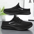 thumbnail image 4 of Mens Running Shoes Walking Sneakers Tennis Gym Slip on Athletic Non Slip Breathable Casual Sport Shoe Black 42, 4 of 8