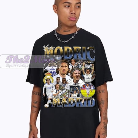 Vintage 90s Graphic Style Luka Modric T-Shirt, Luka ModriÄ‡ Sweatshirt, Retro RM Soccer Graphic T-Shirt For Man And Women Unsiex T-Shirt