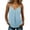 #0128-Blue, variant on Womens Summer Tops V Neck Sleeveless Floral Embroidered Trim Plain Detail Loose Fit Camisoles Casual Daily Soft Tees