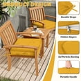 thumbnail image 6 of Kimunuk Outdoor Chair Cushions set of 2, 19" x 19" Zipped Waterproof Outdoor Seat Cushions Couch Pads with Ties for Patio Furniture, Yellow, 6 of 6