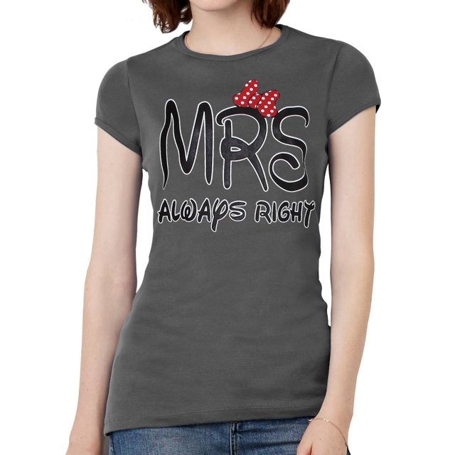 Camiseta de manga corta Design Shirts Sra. Siempre derecha Slate X-Large
