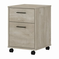 Bush Furniture Key West Mobile File Cabinet, 2 Drawer, Washed Gray