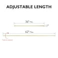 thumbnail image 4 of Design House Classic Steel Adjustable 36"-63" Tension Shower Rod, Bone, 4 of 8
