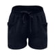 thumbnail image 3 of MKLEKYY Pantalones Cortos Para Mujer, Moda De Verano, Cintura Alta, Pierna Recta, Deportivos, Informales, Holgados, Con Cordón, Con Bolsillos, Banda Elástica, Para Ocio, 3 of 4
