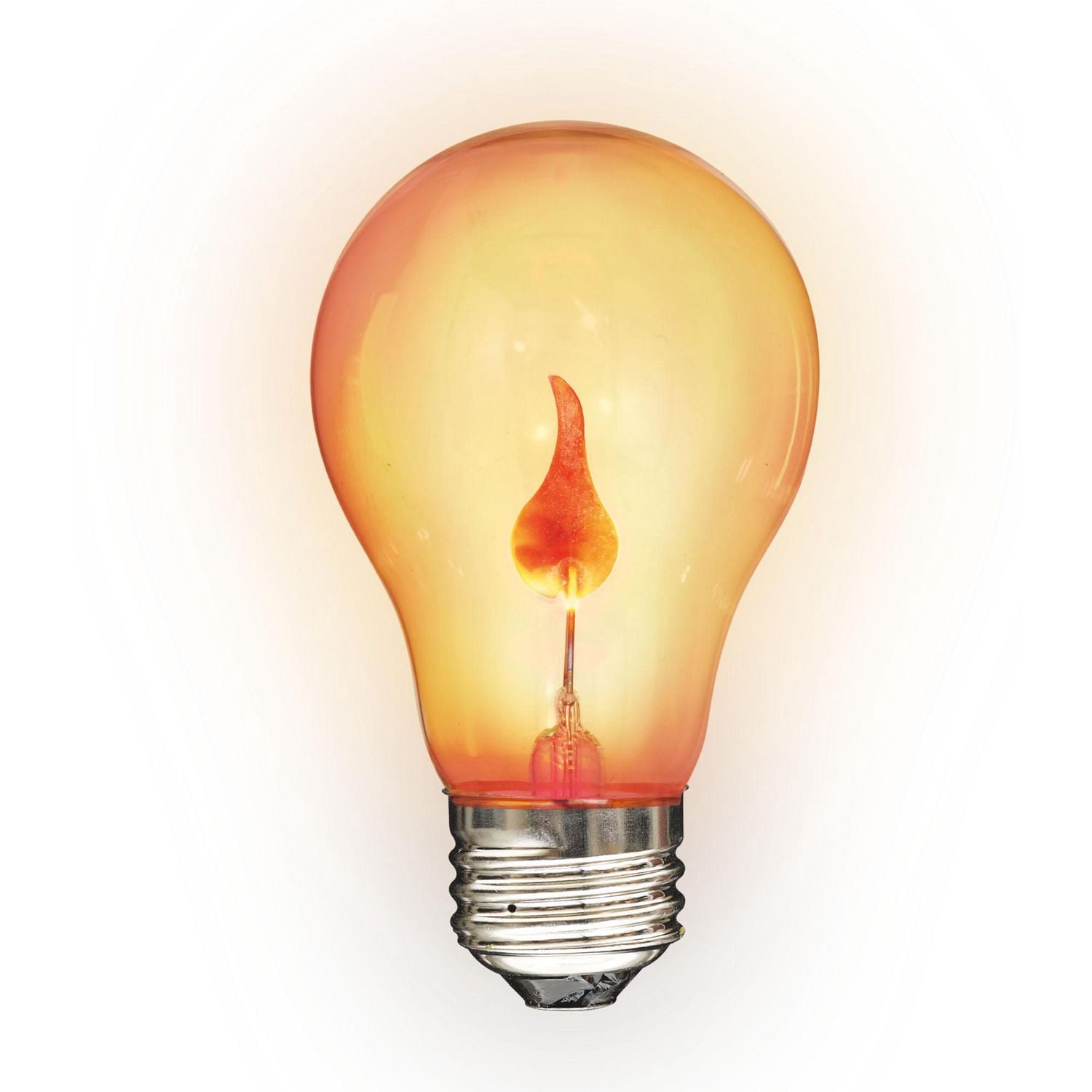 Way to Celebrate Clear Halloween Light Bulb with Orange Flicker Flame