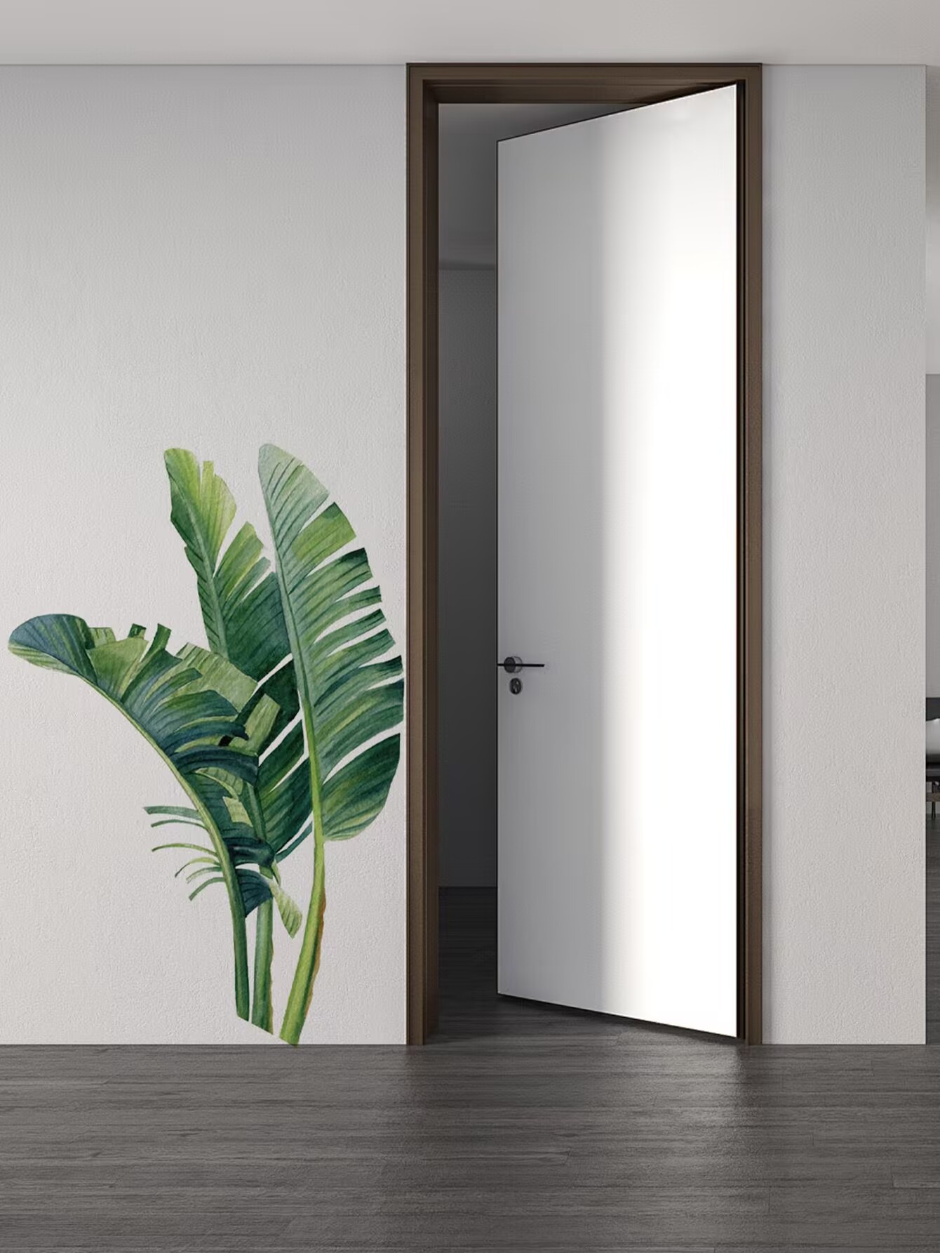 Leaf plants Wall Decals, Tree Wall Stickers Large Tree Wall Decals Peel and Stick Green Trees Wall Decals Christmas Tree Wall Stickers Forest Tree Wall Stickers for Nursery Bedroom Kids Room Decor
