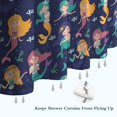 thumbnail image 6 of Dark Blue Mermaid Princess Pattern Shower Curtain 72"x84" ,Bathroom Decorative Shower Curtains Set with 12 Hooks,Modern Waterproof Washable Shower Curtain, 6 of 6