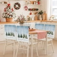 thumbnail image 2 of Christmas Tree Chair Covers Set of 8 Merry Christmas Pine Tree Winter Snowy Chair Back Covers Stretch Removable Washable Slipcovers Protector for Dining Room Kitchen Party Decor, 2 of 5