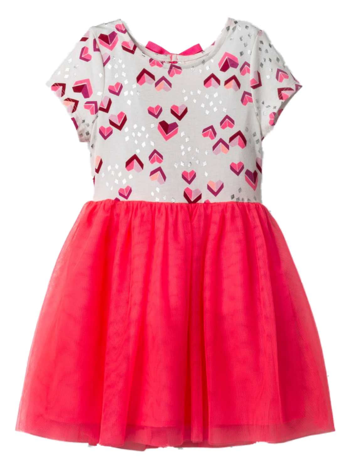 Toddler Girls Pink Heart Dress Valentines Day Tutu Outfit 2T - Walmart.com