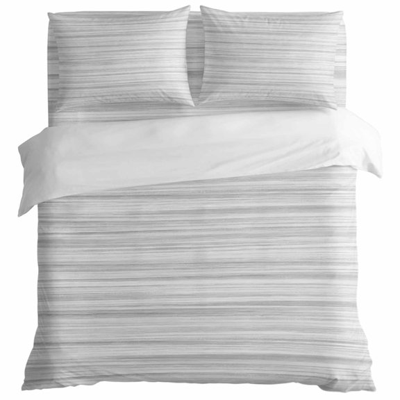 Gradient Gray Stripes Full Size Bed Set,Modern Minimalism Bedding for All Seasons,4 Pcs Bed Set,1 Quiltcover (86"x90"),1 Sheet (81"x96"),2 Pillowcases (20"x30")