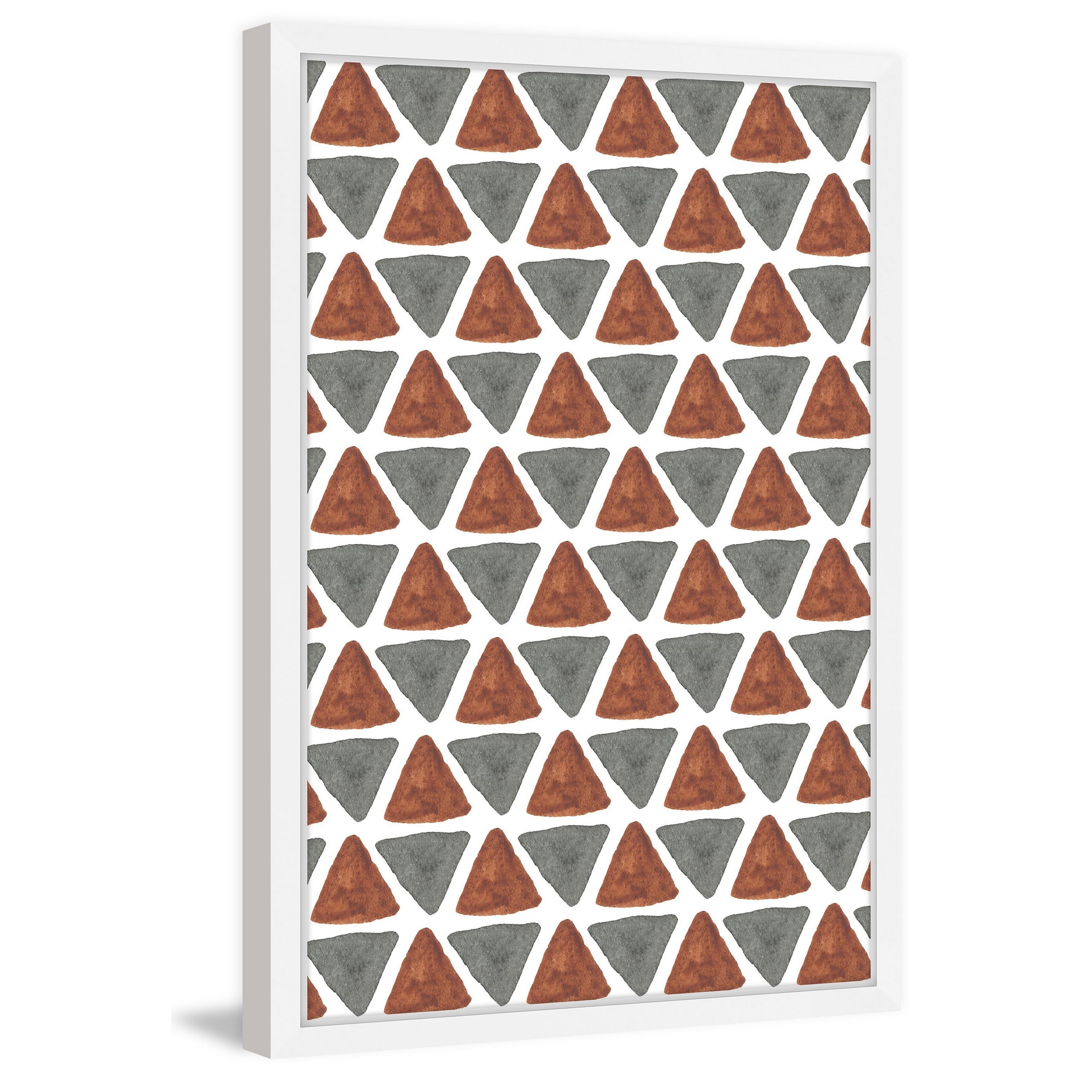 Marmont Hill "Layered Triangles" Framed Painting Print
