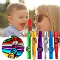 thumbnail image 1 of 6pcs/set Metal Kazoos Musical Instruments With Kazoo Flute Diaphragms For Gift, Prize And Party Favors, 1 of 4