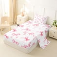 thumbnail image 2 of Erosebridal Girls Cartoon Stripes Bowknot Twin Sheet Sets 3pcs,Dreamy Princess Polka Dots Bow Bedding for Teens Women,Ultra Soft Home Decor, 2 of 5
