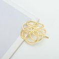 thumbnail image 5 of Unique Bargains 1 Pc Ponytail Buckle Hair Clip Round Lines Hair Ponytail Cuff for Women Matte Gold Tone, 5 of 5