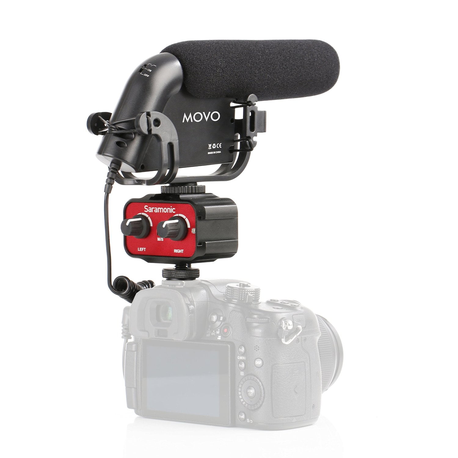 Movo DSLR Video Audio Kit w/ Shotgun Condensor Microphone & 2Channel