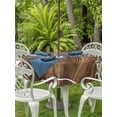 thumbnail image 3 of Outdoor Tablecloth with Umbrella Hole for Patio/Picnic/Party/Camping, Laundry Room Waterproof Table Cloth Round Cover Washable, Farmhouse Brown Wooden Simple Art (Dia 60"), 3 of 9