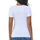 thumbnail image 4 of Tops ACANI básicos acanalados de manga corta para mujer, color blanco, talla XL, 4 of 5