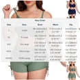 thumbnail image 3 of Mceream Women's Fashion Sports Solid Color Jumpsuit Surf Suit Swimsuit Bikinis Sets Green XXXXL, 3 of 8