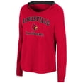 thumbnail image 2 of Women's Colosseum Red Louisville Cardinals Catalina Hoodie Long Sleeve T-Shirt, 2 of 3