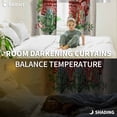 thumbnail image 3 of Fsddascl Christmas Blackout Curtains for Bedroom/Living Room, Thermal Insulated Kitchen Curtains, Red Truck Pine Tree Snowflake Branches Flowers Grommet Darkening Window Treatment Drapes 52"x84"x2, 3 of 6