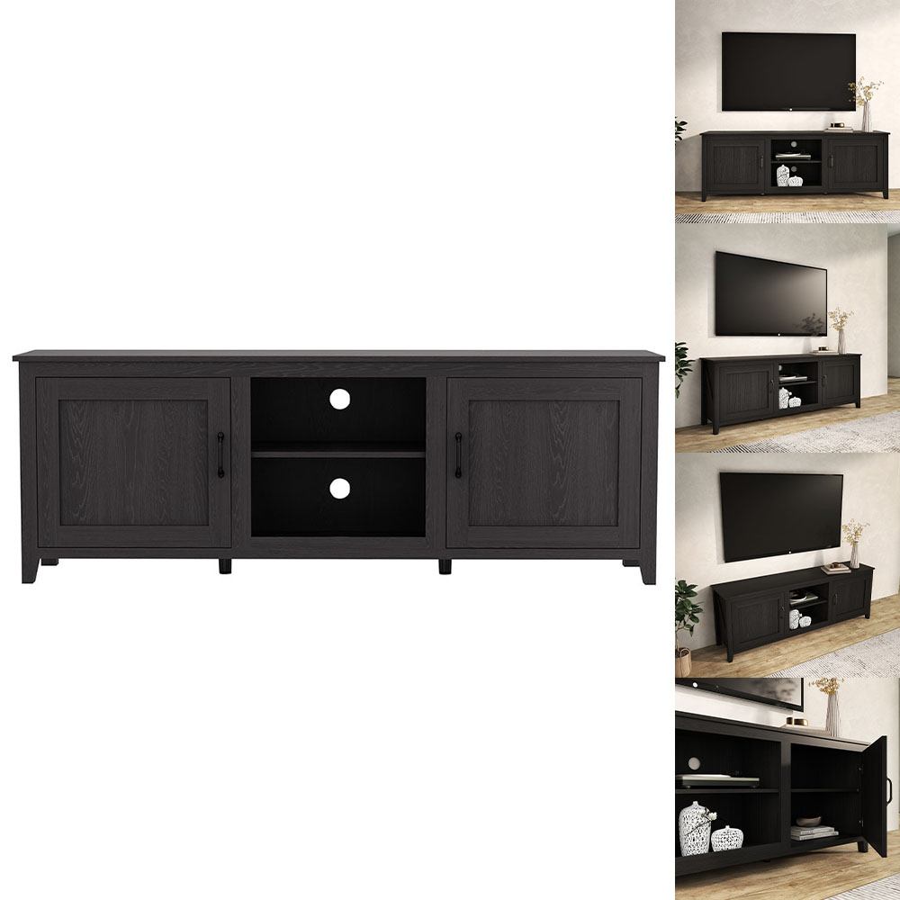 Gplesas TV Stands With Doors Entertainment Center Large Storage Stylish