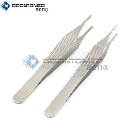 Odontomed2011® Set Of 2 Assorted Adson Tissue + Adson Dressing Forcep 4.75